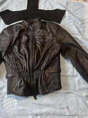 Women's Black Leather Jacket - Classic Biker Style